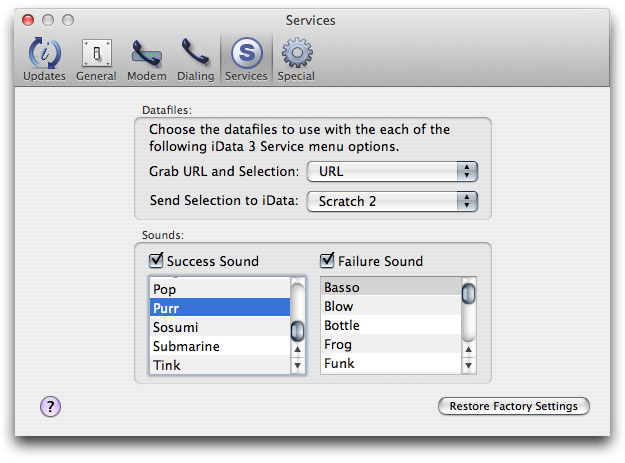 Services Preferences